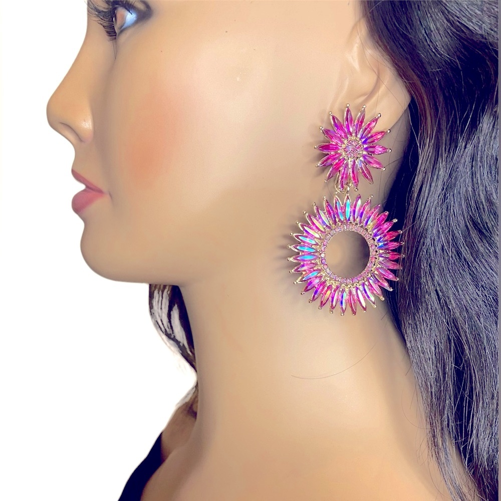 Natasha Multi-color Statement Earrings
